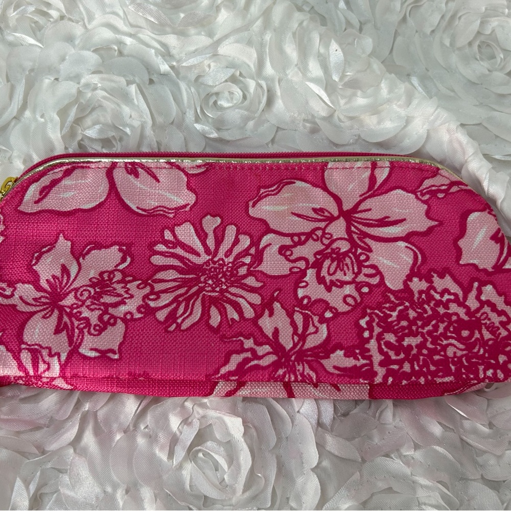 Lilly Pulitzer Pink Floral Cosmetic Bag
